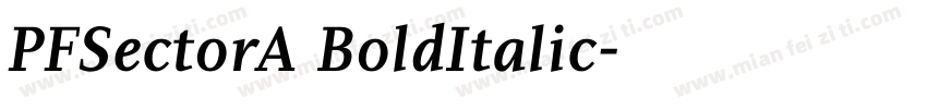 PFSectorA BoldItalic字体转换